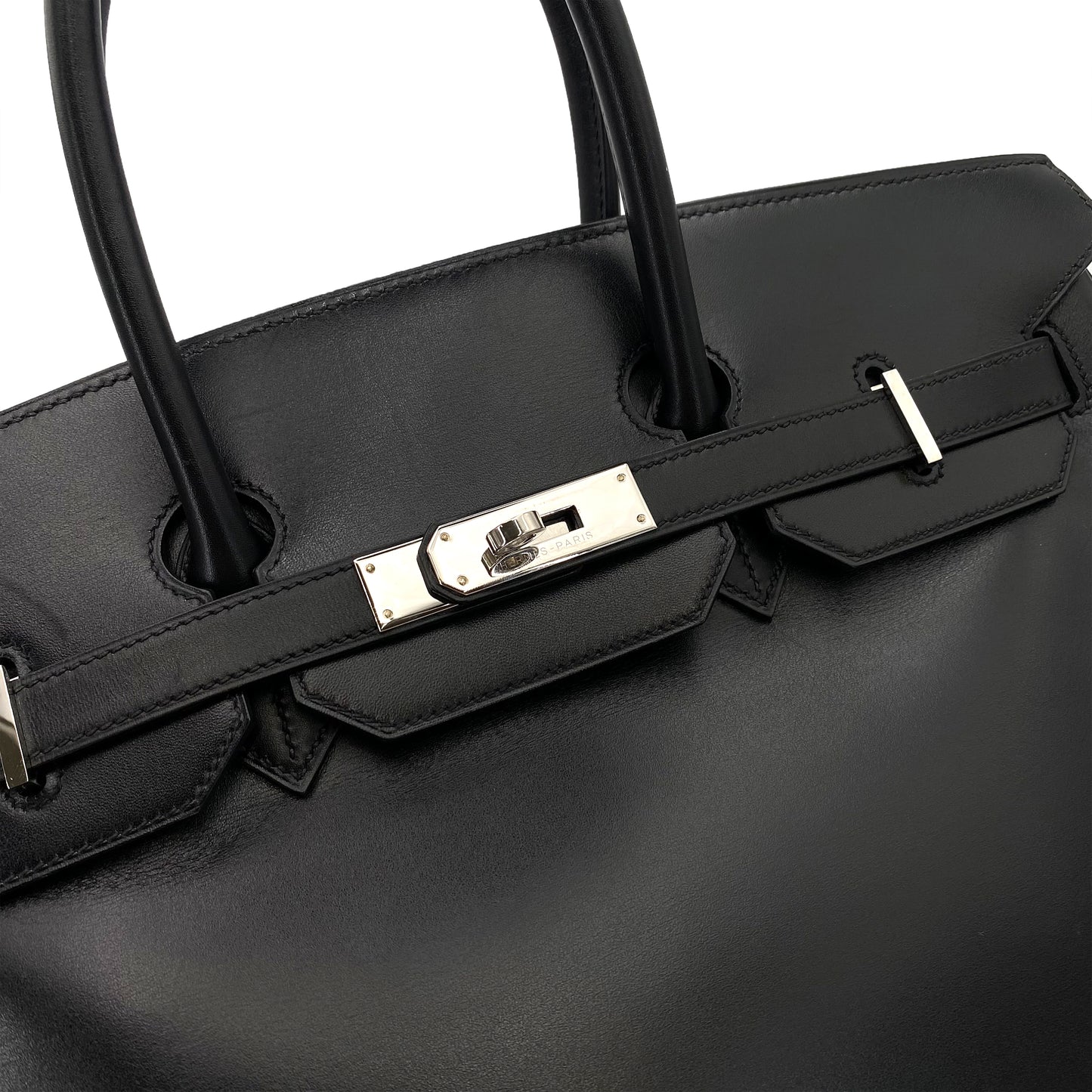 HERMES BIRKIN 35 BLACK BOXCALF HAND BAG □D SHW 90241773