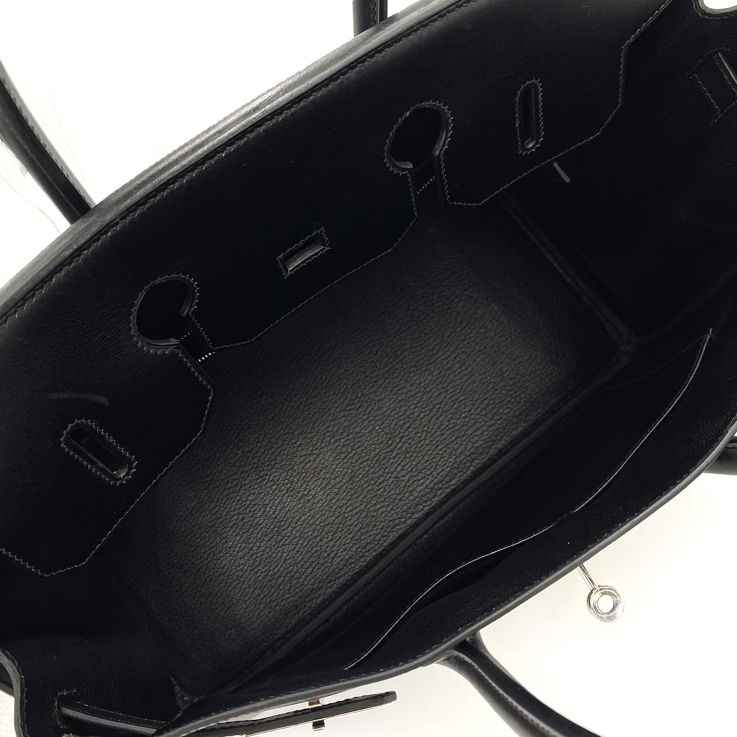 HERMES BIRKIN 35 BLACK BOXCALF HAND BAG □D SHW 90241773