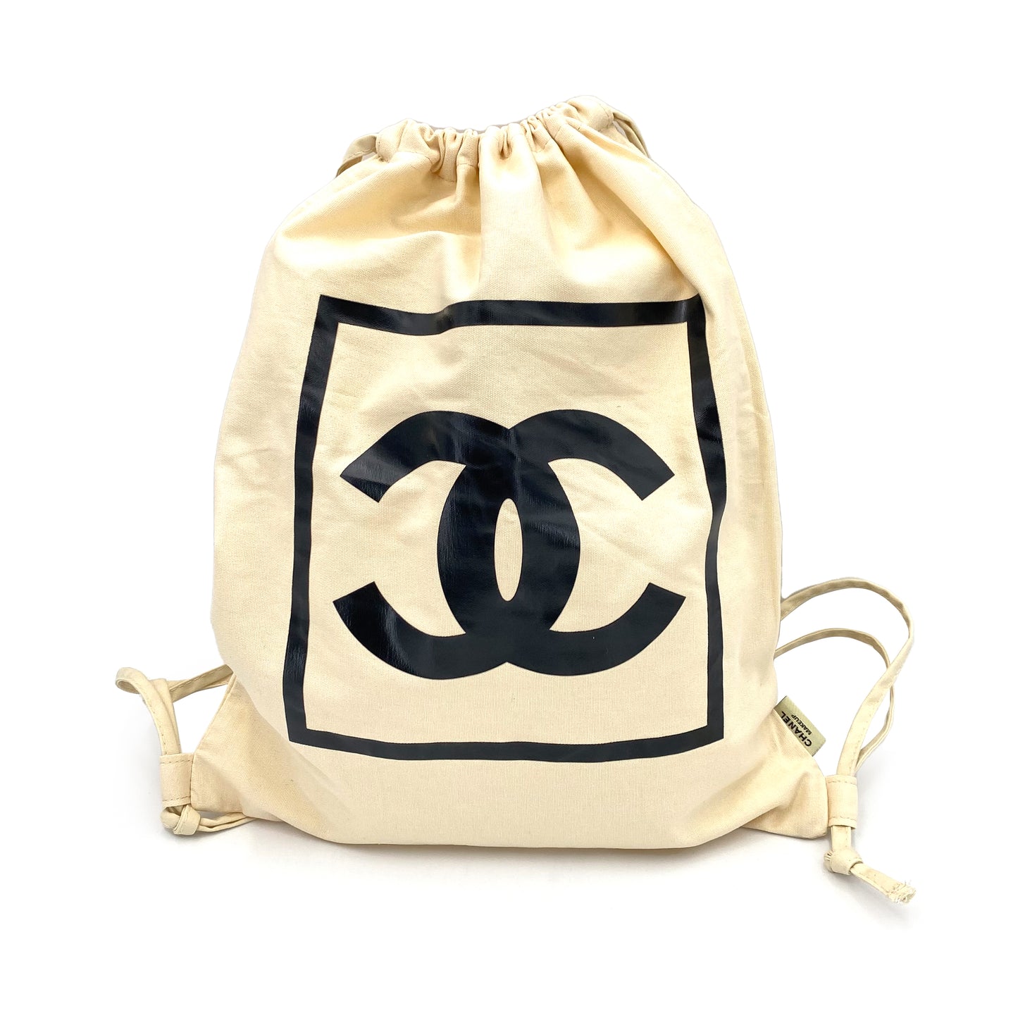 CHANEL VINTAGE BIG COCO BACKPACK IVORY CANVAS 90241784