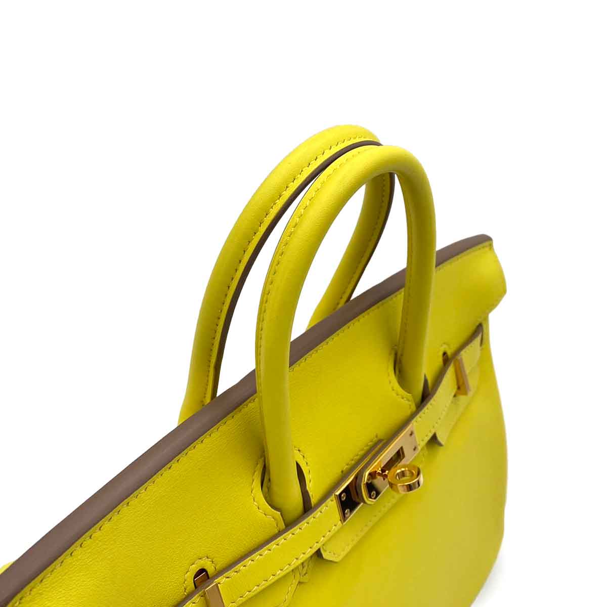 HERMES BIRKIN 25 LIME SWIFT HAND BAG D 90241787