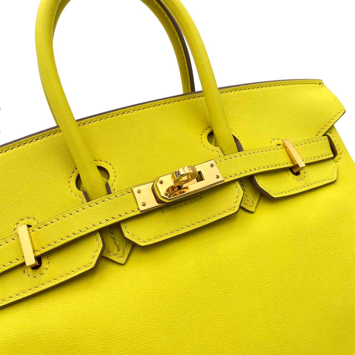 HERMES BIRKIN 25 LIME SWIFT HAND BAG D 90241787