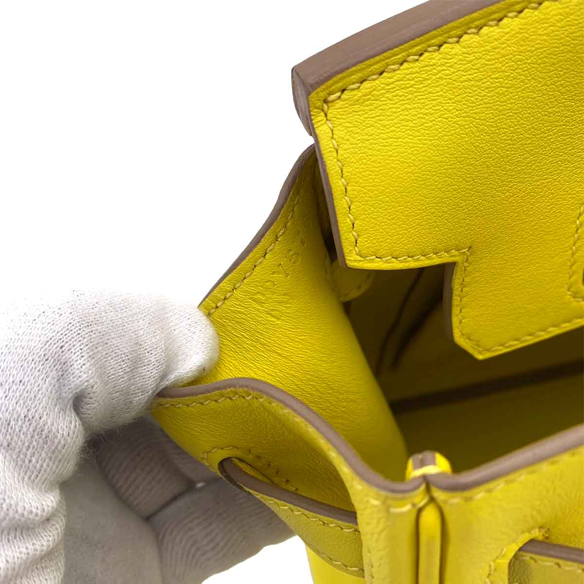 HERMES BIRKIN 25 LIME SWIFT HAND BAG D 90241787