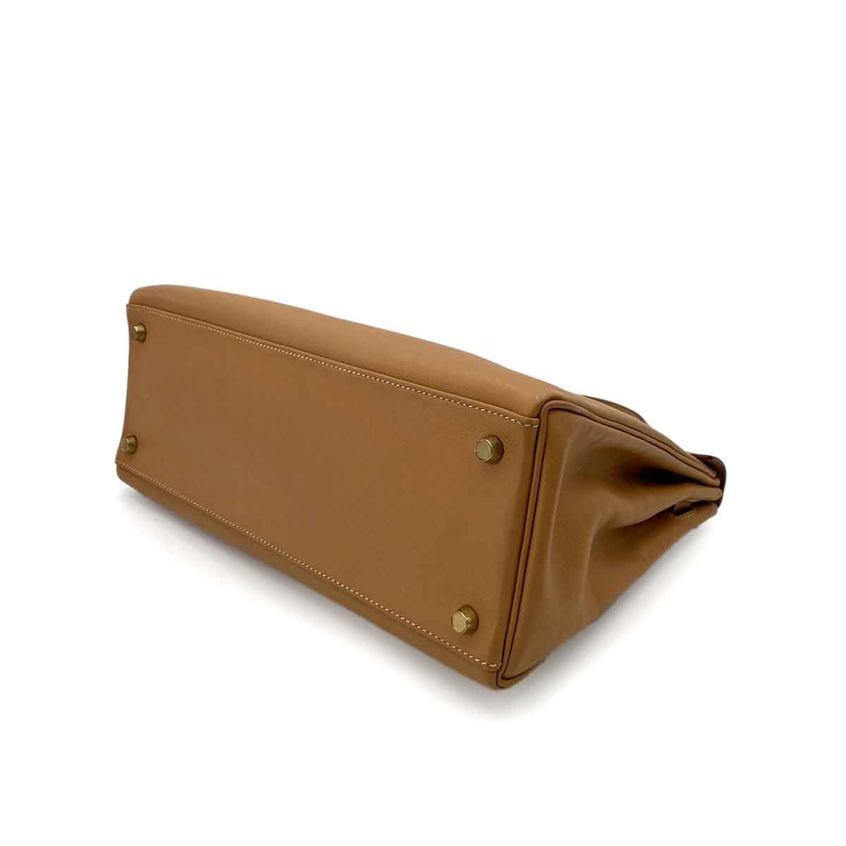 HERMES KELLY 32 RETOURNE NATURAL COUCHVEL HAND SHOULDER BAG 〇Y 90241795