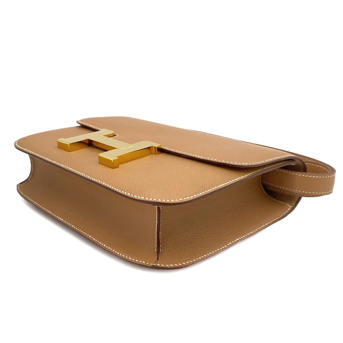 HERMES CONSTANCE 24 NATURAL COUCHEVEL SHOULDER BAG 〇Z 90241796