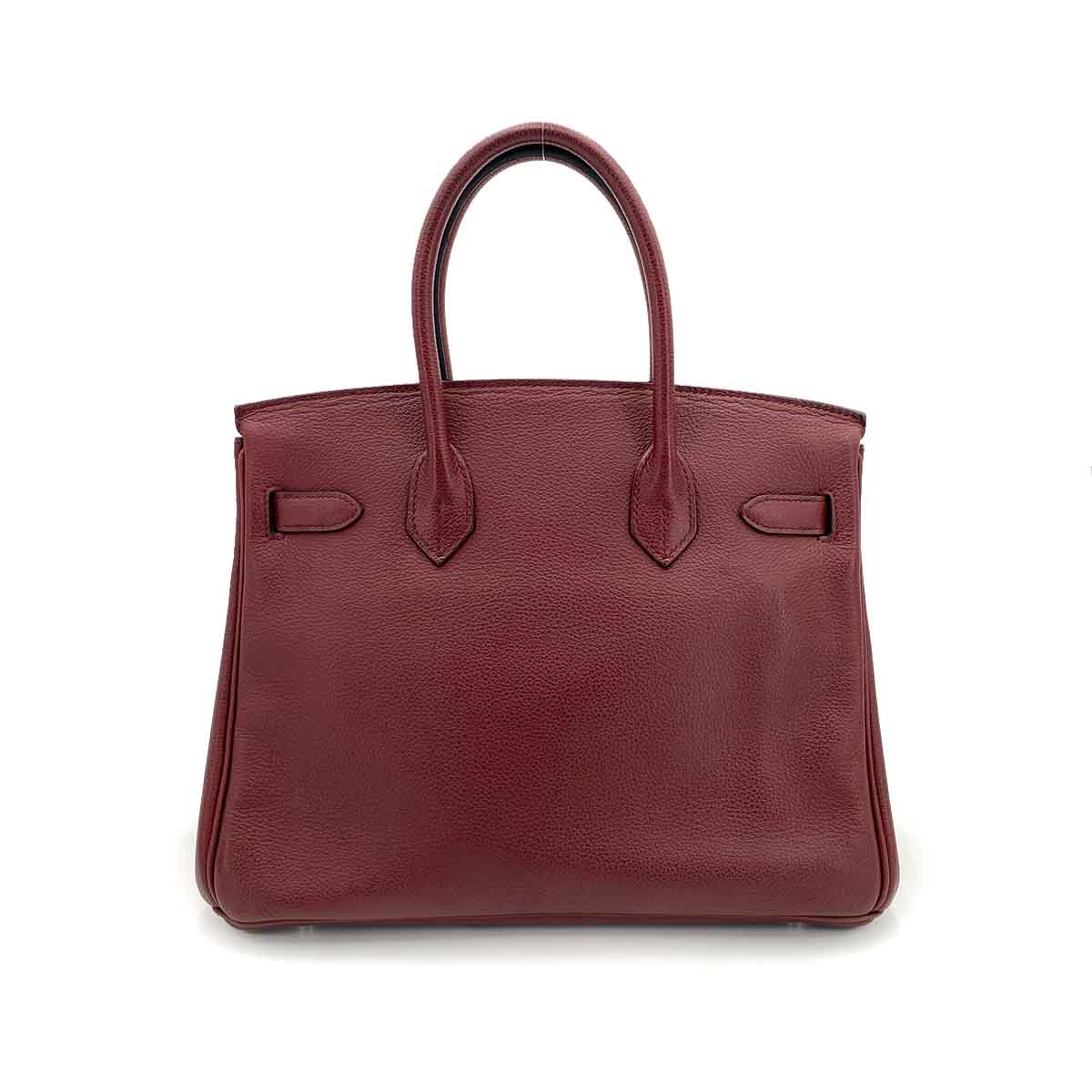 HERMES BIRKIN 30 BORDEAUX BASH TREKKING HAND BAG □O 90242122
