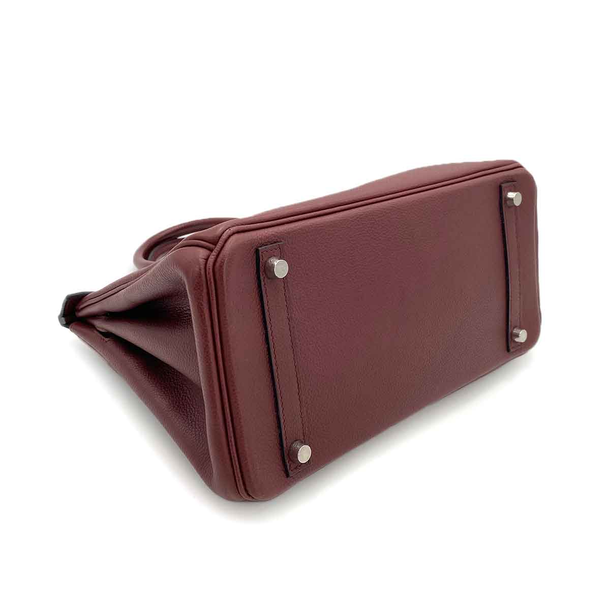 HERMES BIRKIN 30 BORDEAUX BASH TREKKING HAND BAG □O 90242122