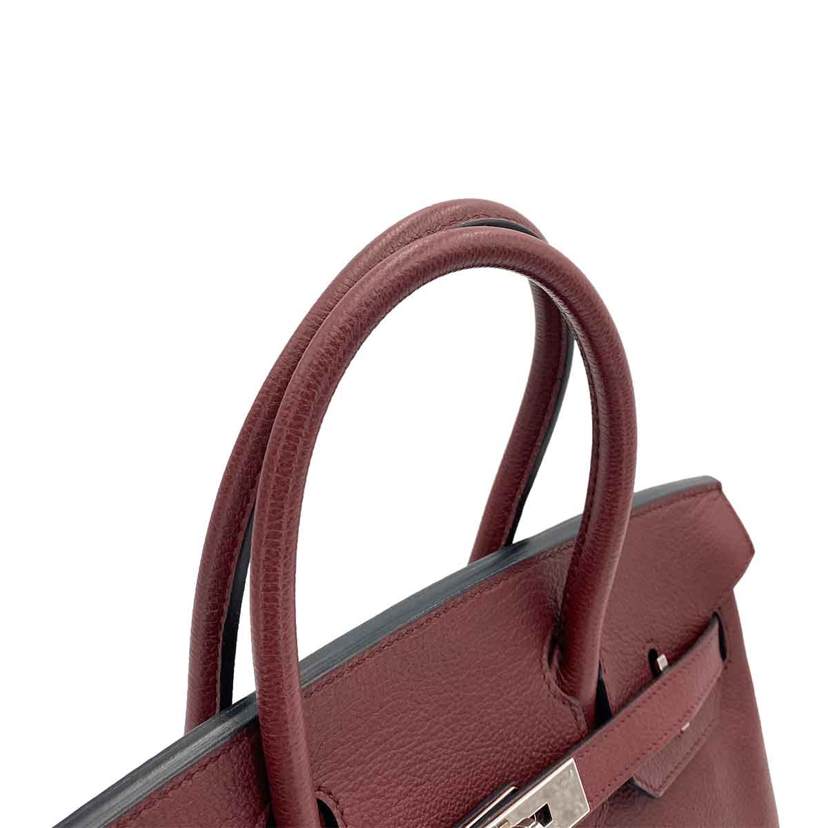 HERMES BIRKIN 30 BORDEAUX BASH TREKKING HAND BAG □O 90242122