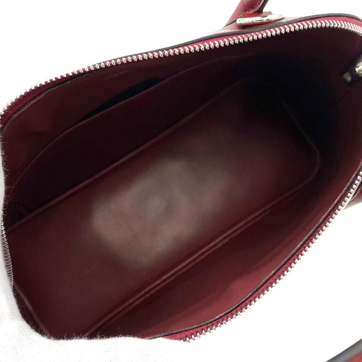 HERMES BOLIDE 31 ROUGE H BOXCALF HAND SHOULDER BAG □D 90242123