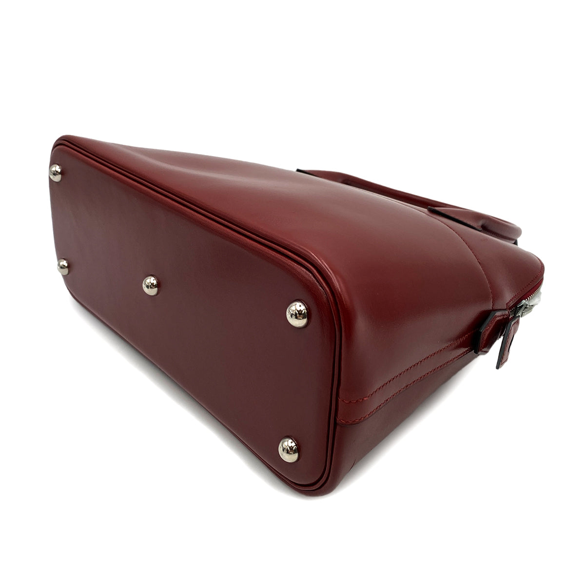 HERMES BOLIDE 31 ROUGE H BOXCALF HAND SHOULDER BAG □D 90242123
