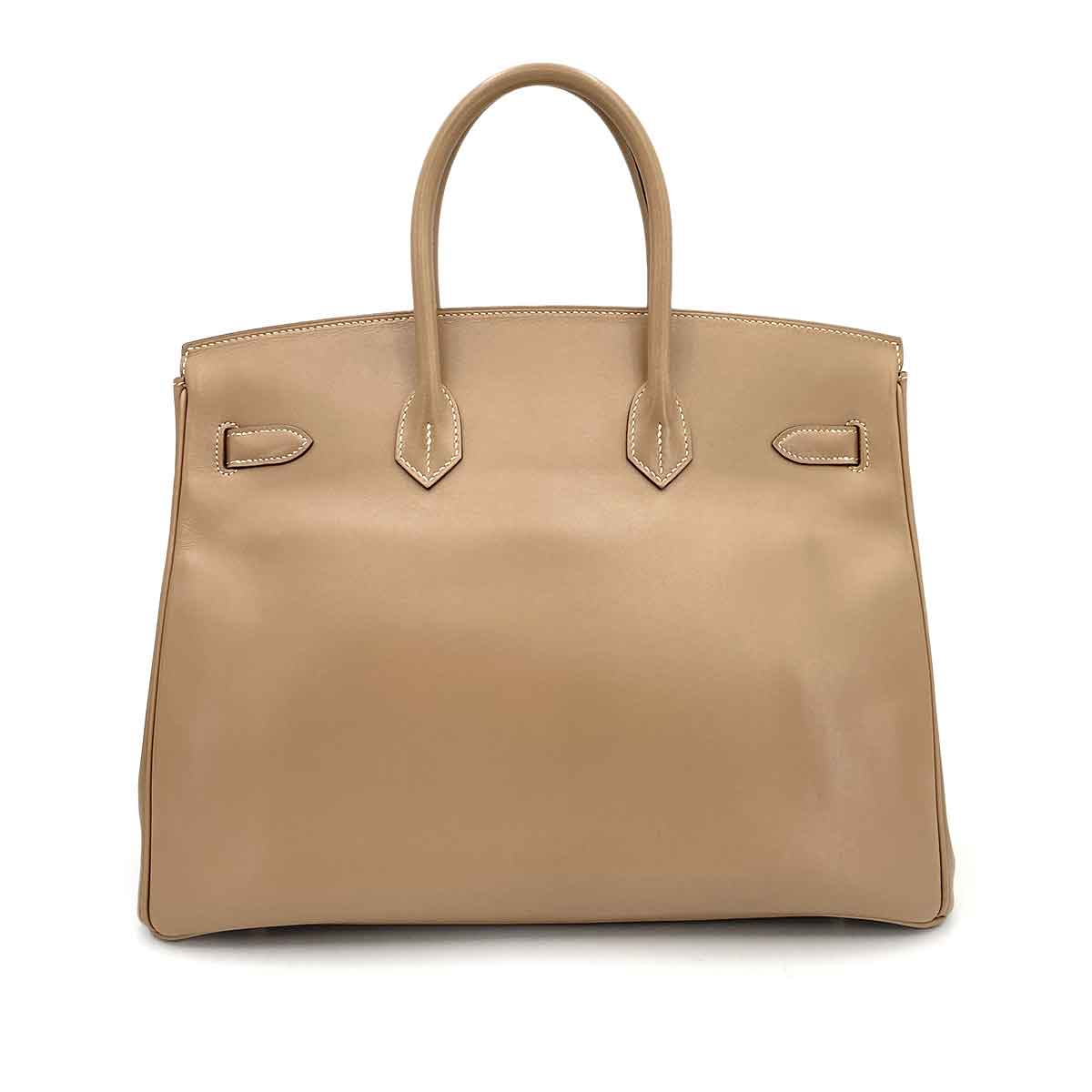 HERMES BIRKIN 35 GUILLOCHE ARGILE VEAU TADELAKT HAND BAG □Q 90242126