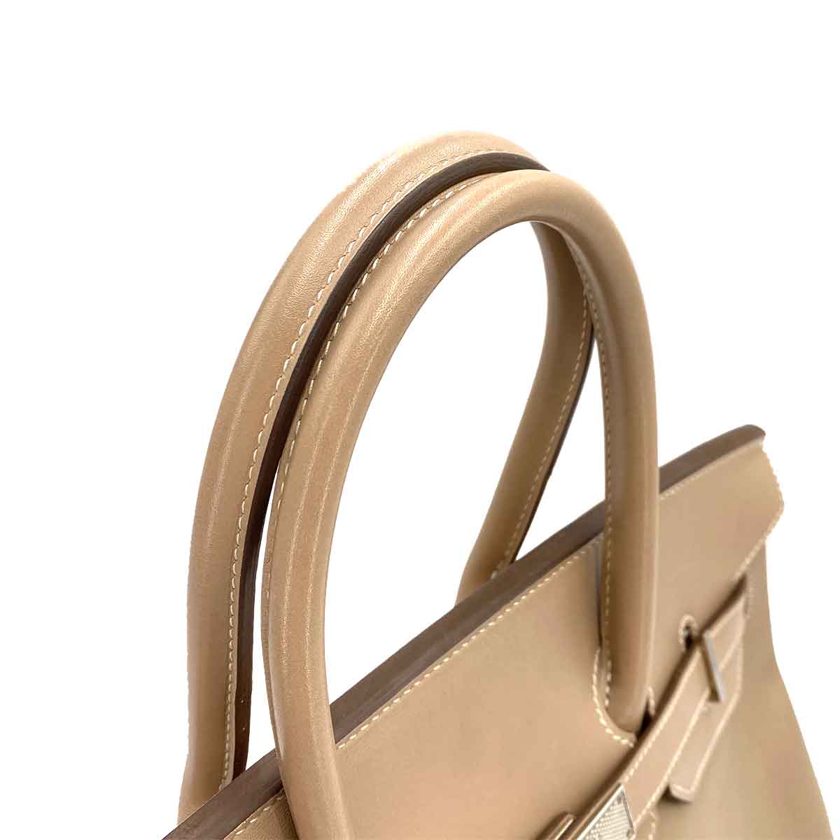HERMES BIRKIN 35 GUILLOCHE ARGILE VEAU TADELAKT HAND BAG □Q 90242126