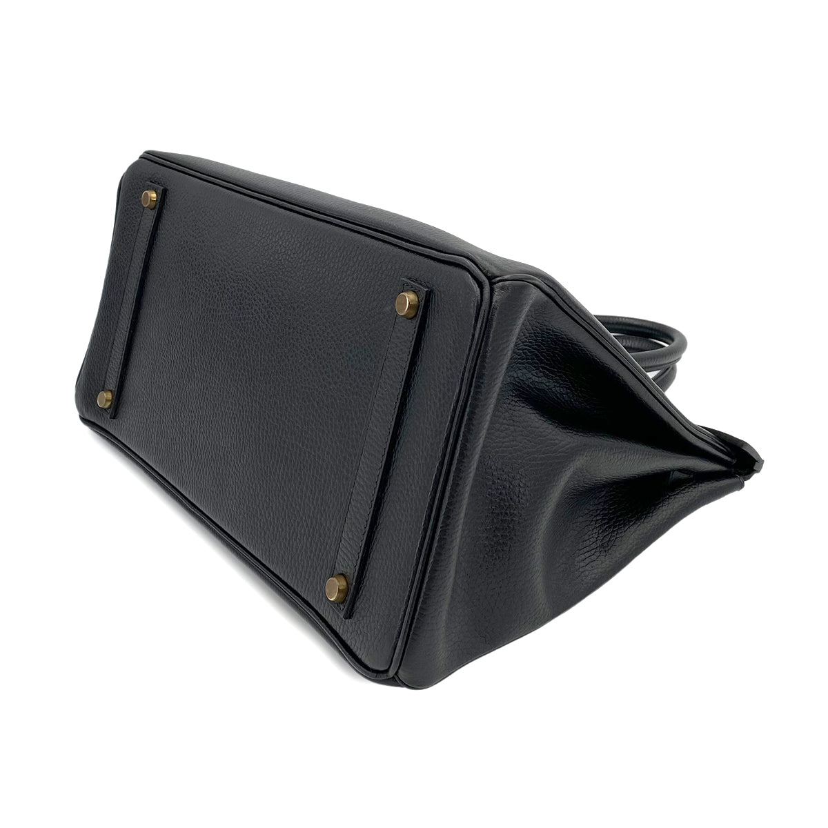 HERMES BIRKIN 35 BLACK ARDENNES HAND BAG 〇Y 90242130