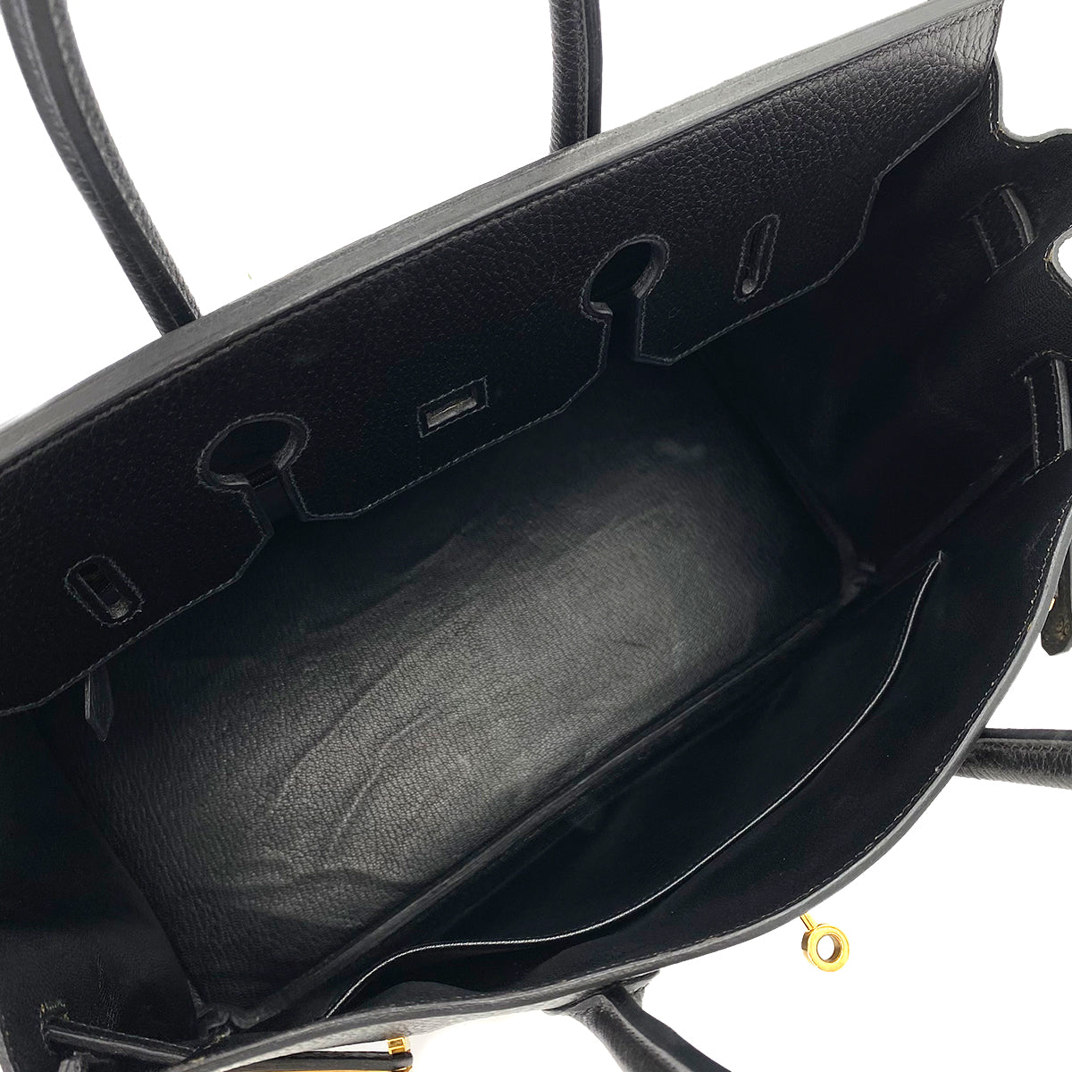 HERMES BIRKIN 35 BLACK ARDENNES HAND BAG 〇Y 90242130