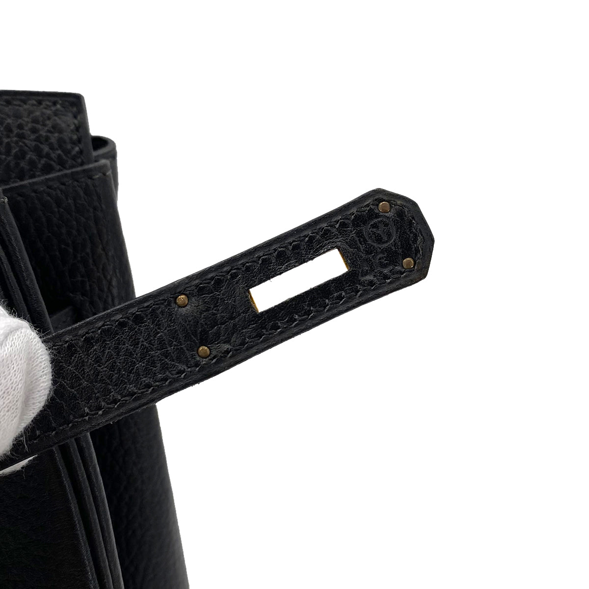 HERMES BIRKIN 35 BLACK ARDENNES HAND BAG 〇Y 90242130