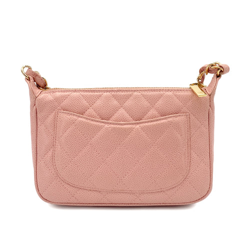 CHANEL VINTAGE MATELASSE BIG COCO ONE SHOULDER BAG PINK CAVIAR SKIN 90242145 - PURPOSE