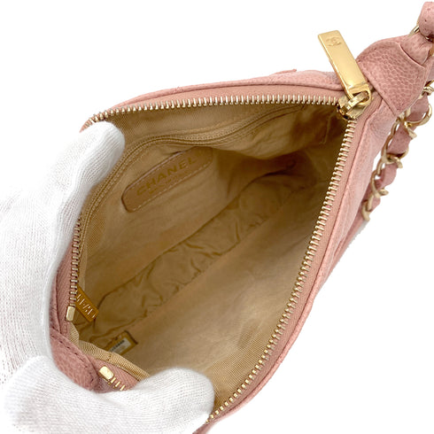 CHANEL VINTAGE MATELASSE BIG COCO ONE SHOULDER BAG PINK CAVIAR SKIN 90242145 - PURPOSE