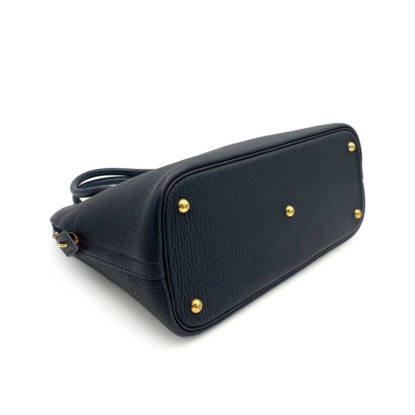 HERMES BOLIDE 37 BLUE INDIGO FJORD HAND SHOULDER BAG □G 90242321