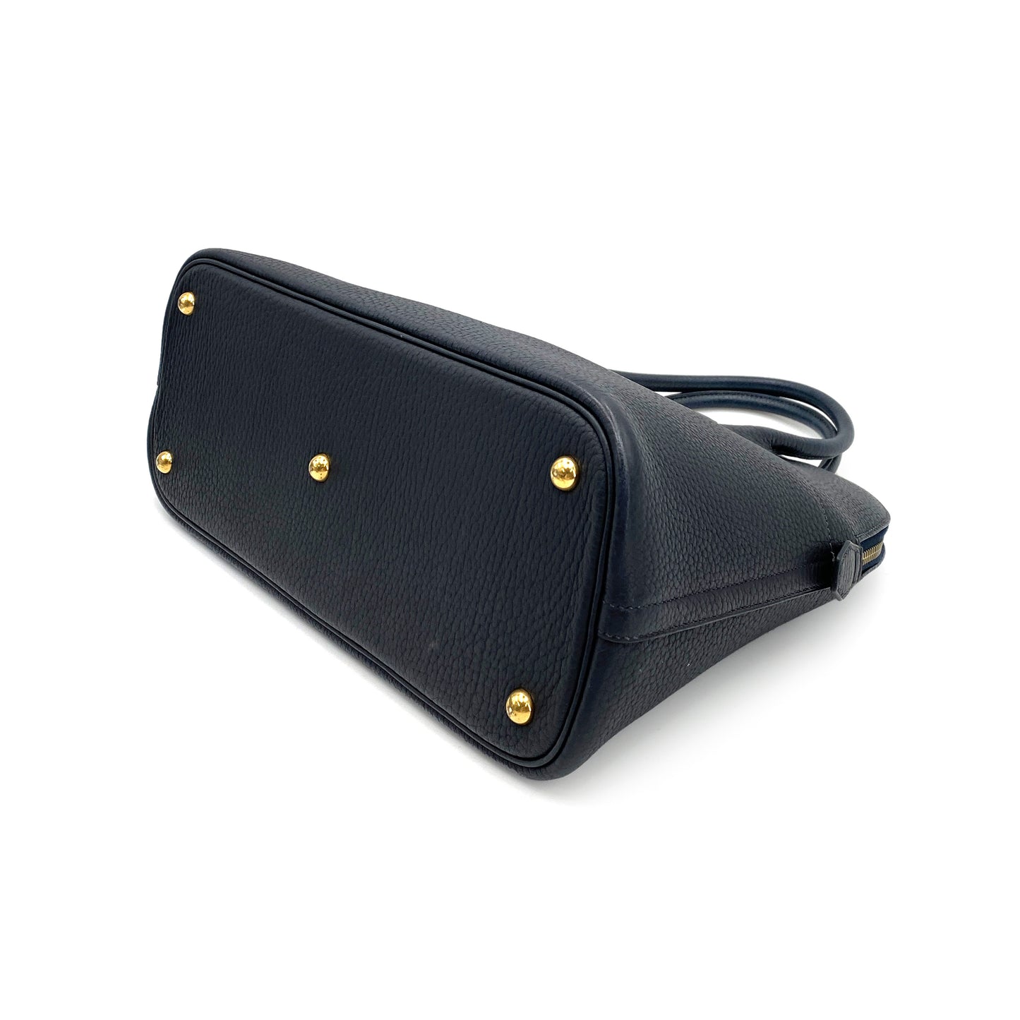 HERMES BOLIDE 37 BLUE INDIGO FJORD HAND SHOULDER BAG □G 90242321