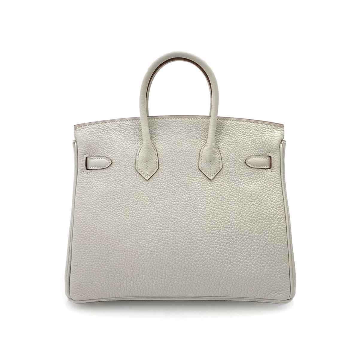 HERMES BIRKIN 25 GREASE PEARL TOGO HAND BAG W 90242332