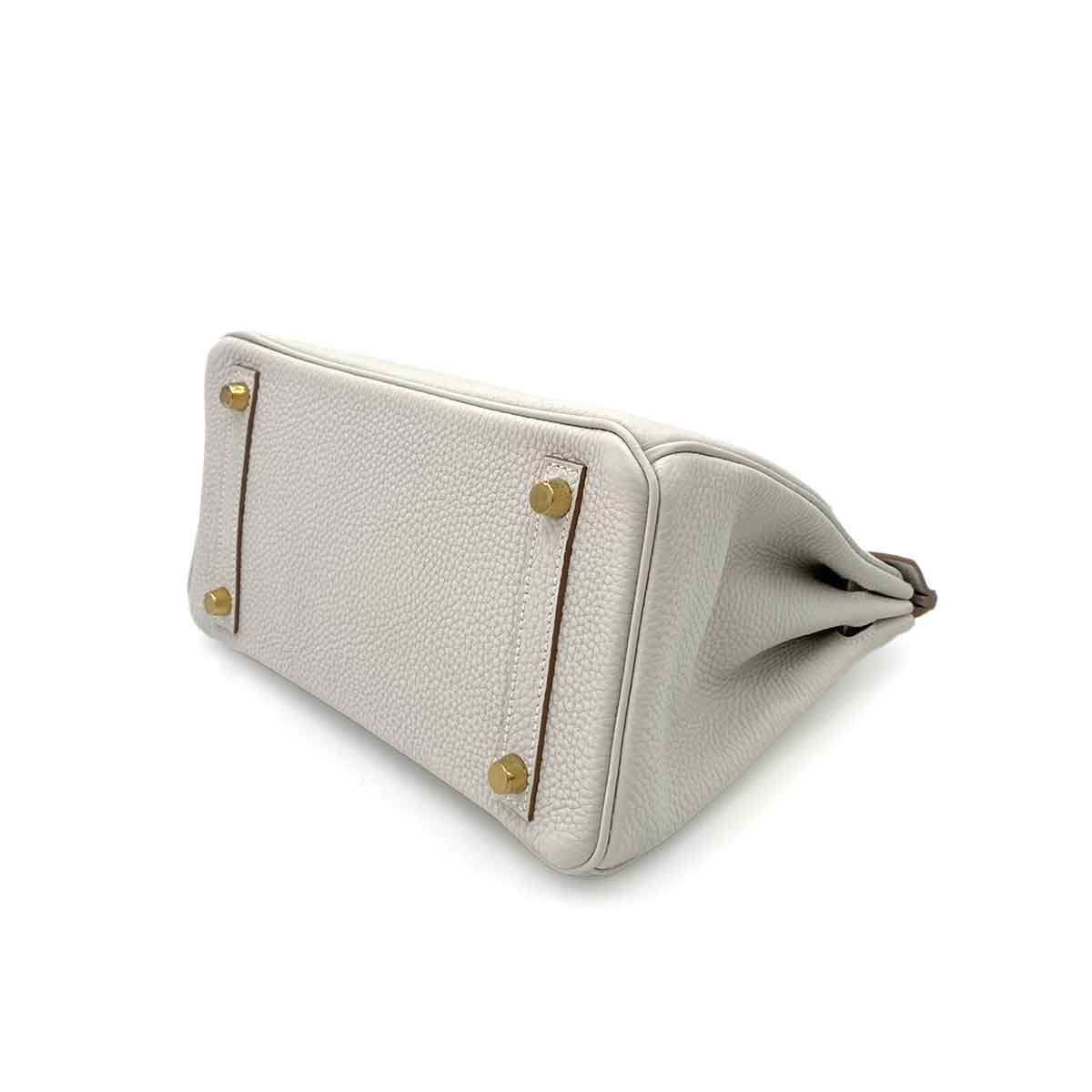 HERMES BIRKIN 25 GREASE PEARL TOGO HAND BAG W 90242332