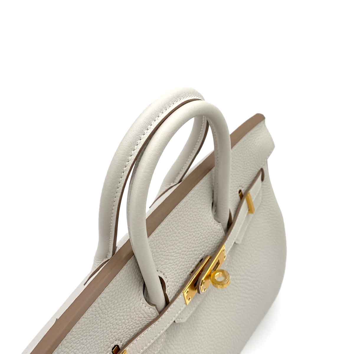 HERMES BIRKIN 25 GREASE PEARL TOGO HAND BAG W 90242332
