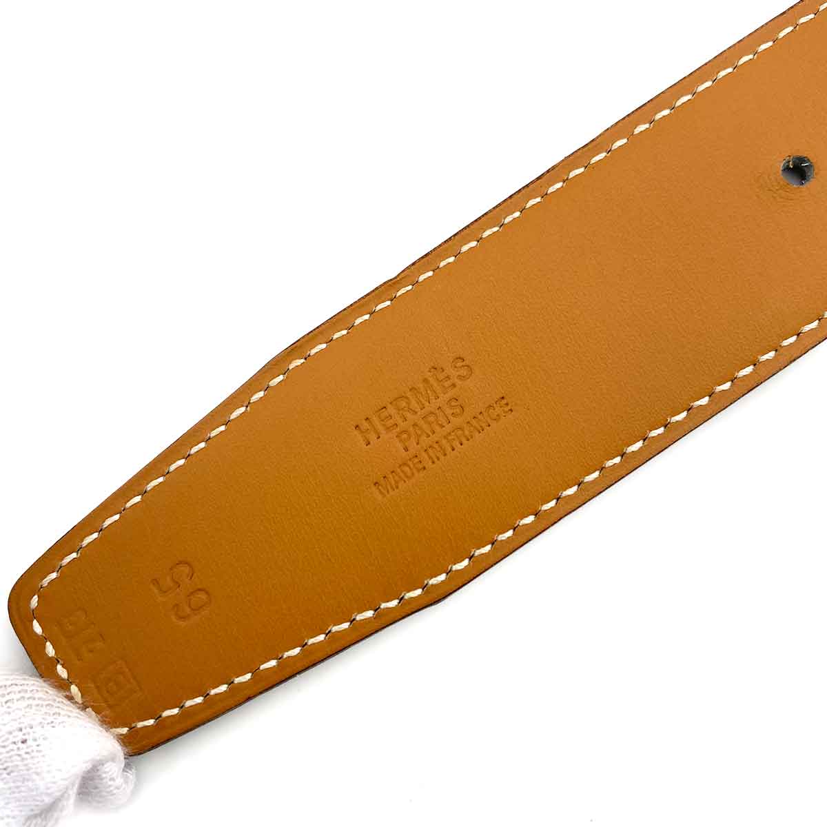 HERMES CONSTANCE BELT BLACK BOXCALF □B 90242344