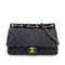 CHANEL VINTAGE CHAIN SHOULDER BAG BLUE DENIM 90242645 - PURPOSE