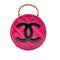 CHANEL VINTAGE MATELASSE ROUND VANITY HAND BAG PINK ENAMEL 90242651 - PURPOSE