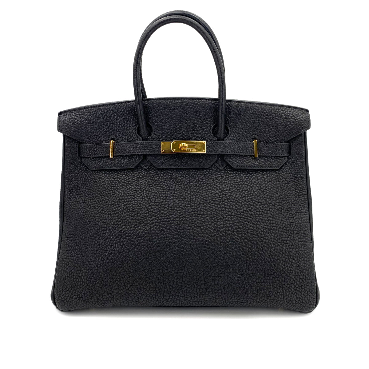 HERMES BIRKIN 35 BLACK TOGO HAND BAG □G 90242654
