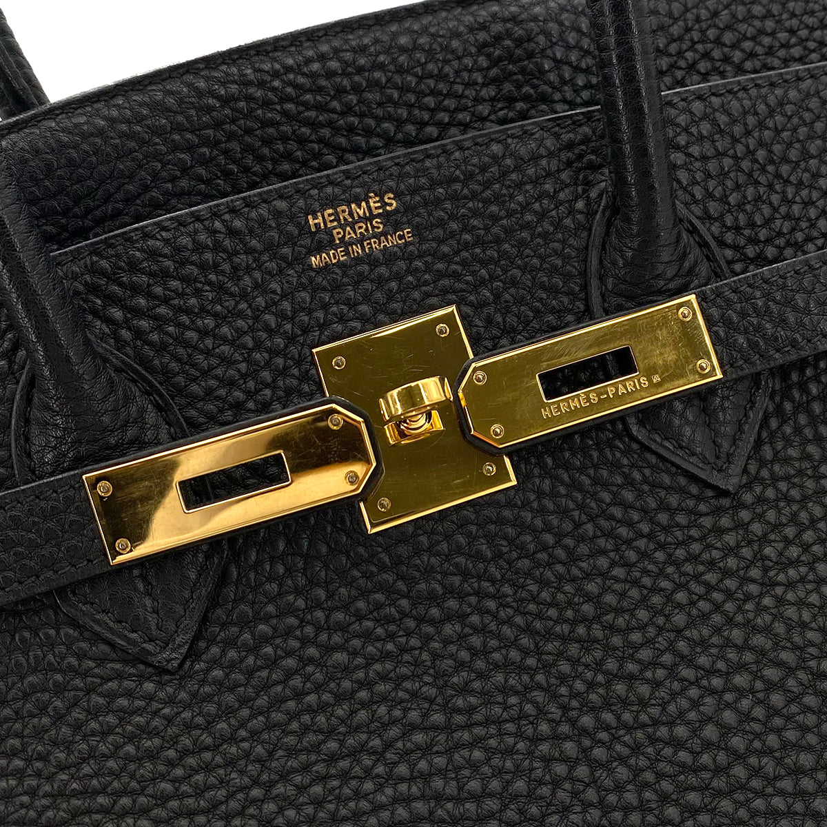 HERMES BIRKIN 35 BLACK TOGO HAND BAG □G 90242654