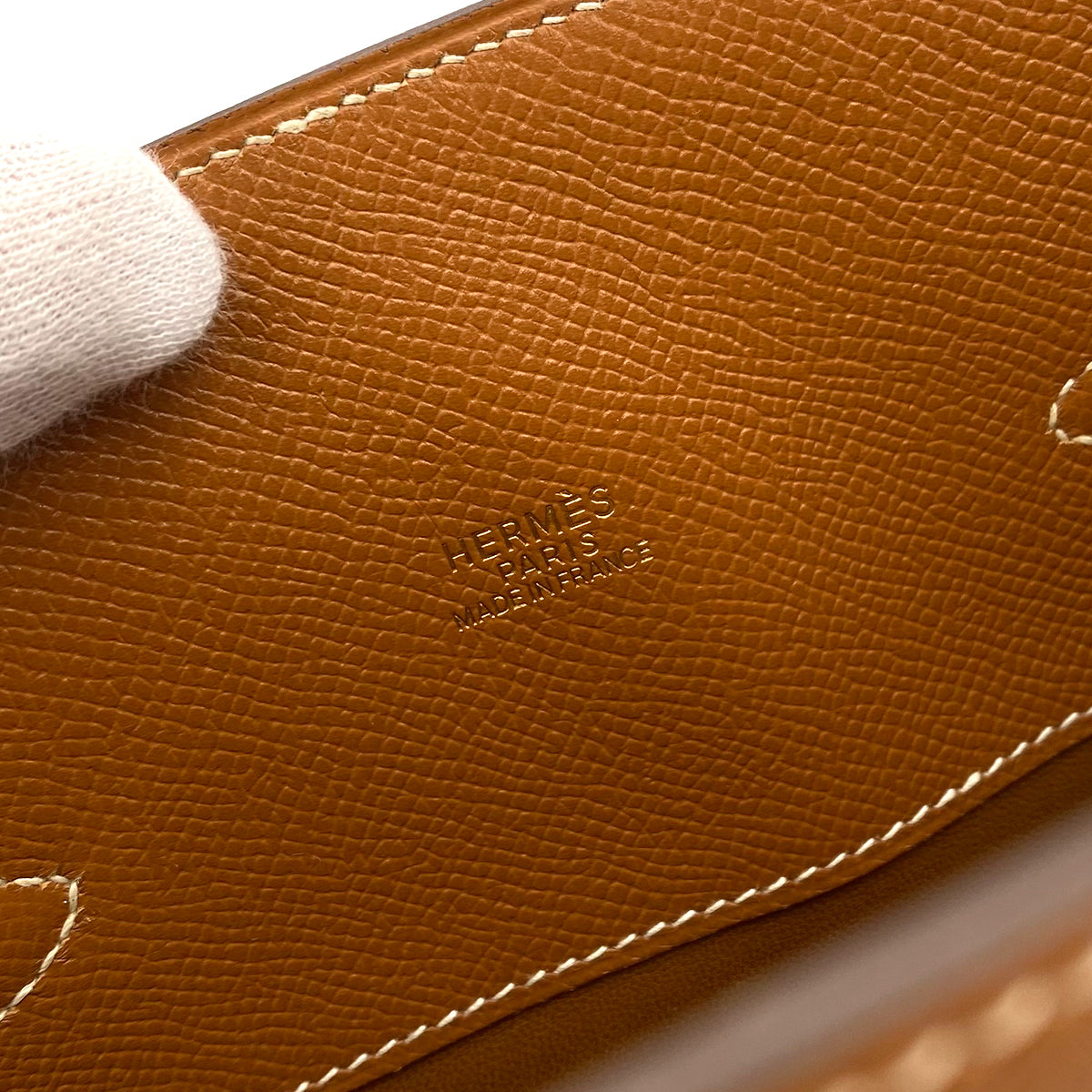 HERMES KELLY SPORTS GOLD COUCHEVEL SHOULDER BAG □B 90242658