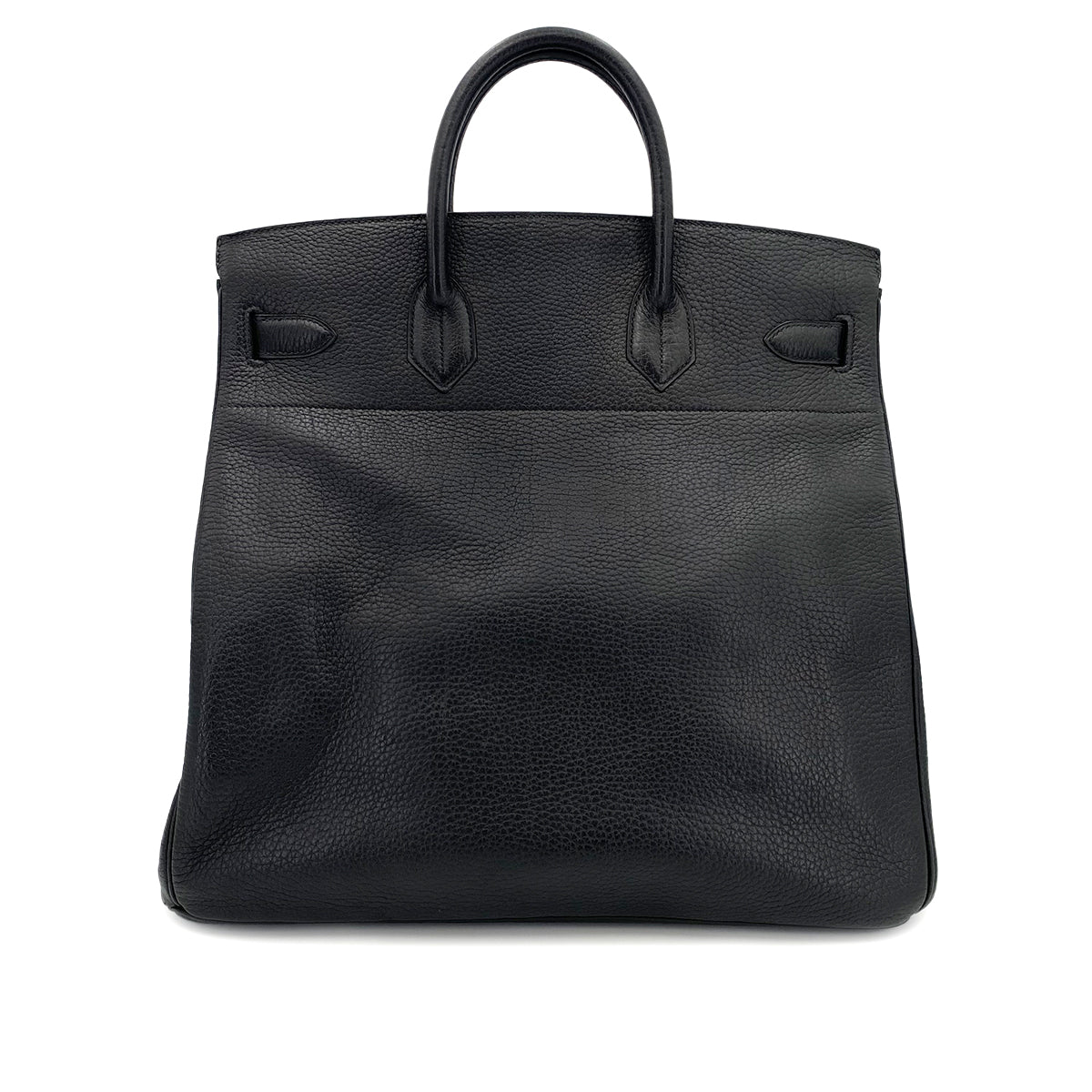 HERMES HAUT A COURROIES 40 BLACK FJORD HAND BAG 〇W 90242902