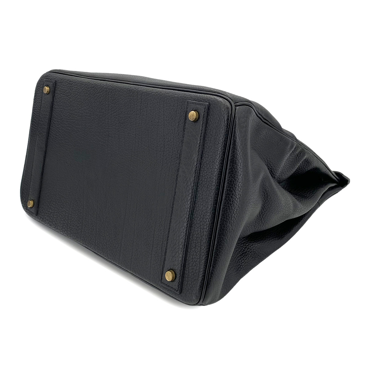 HERMES HAUT A COURROIES 40 BLACK FJORD HAND BAG 〇W 90242902