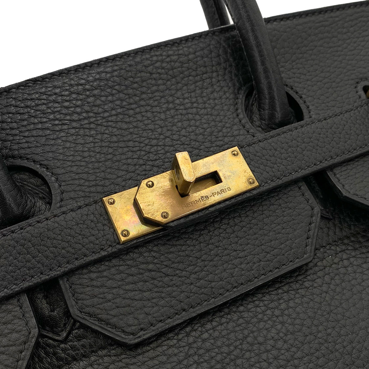 HERMES HAUT A COURROIES 40 BLACK FJORD HAND BAG 〇W 90242902