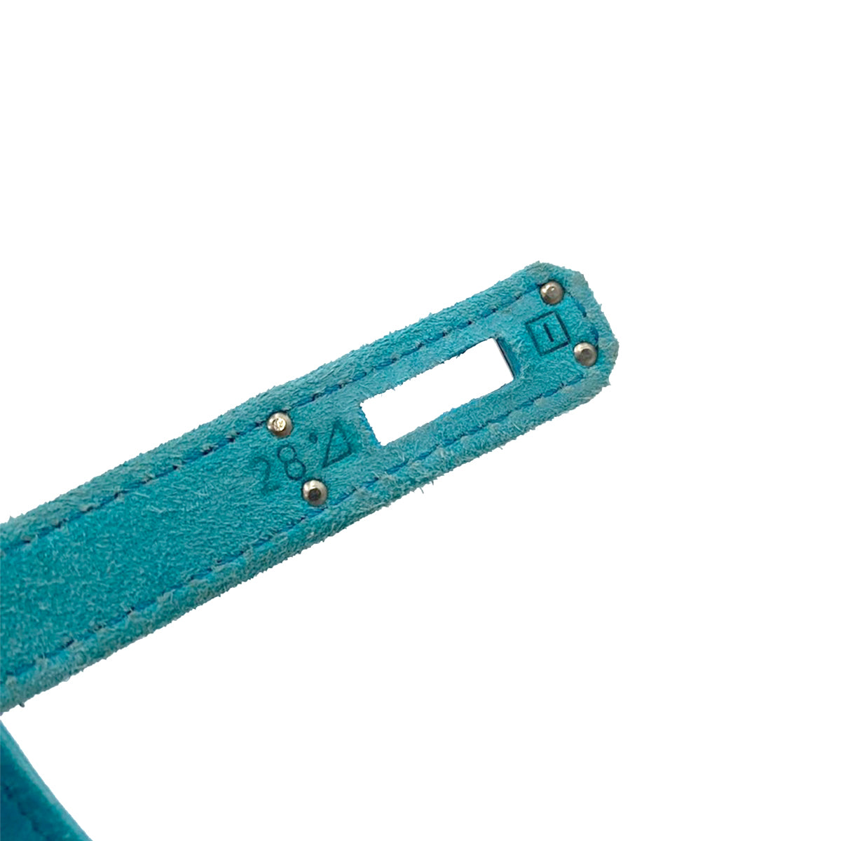HERMES KELLY POCHETTE SELLIER TURQUOISE DEBRIS HAND BAG □I 90242905