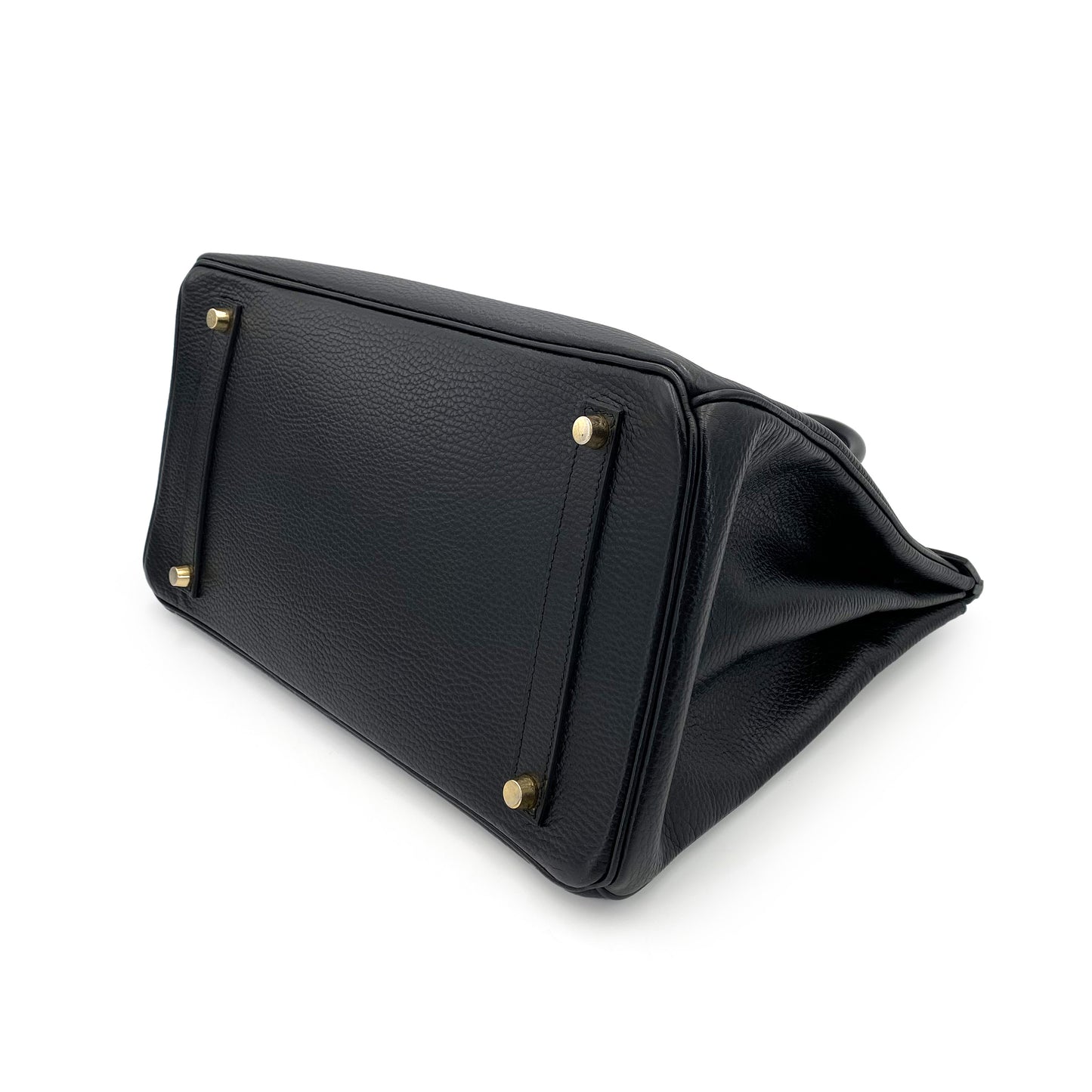 HERMES BIRKIN 35 BLACK ARDENNES HAND BAG □F 90242954