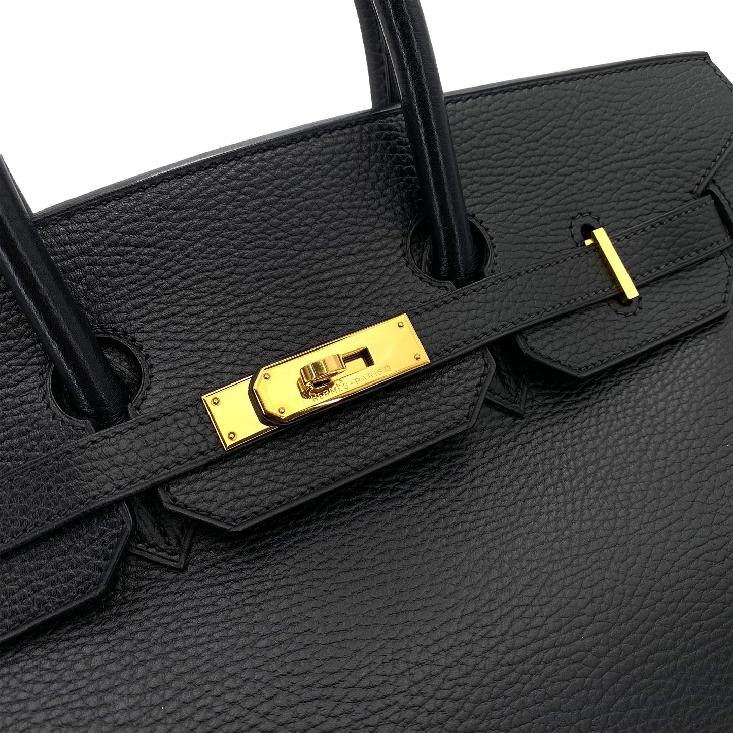 HERMES BIRKIN 35 BLACK ARDENNES HAND BAG □F 90242954