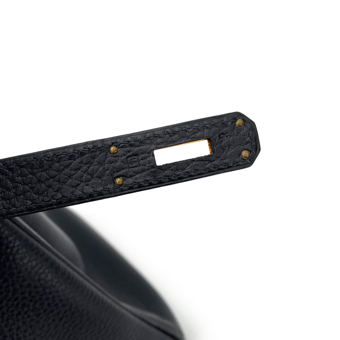 HERMES BIRKIN 35 BLACK ARDENNES HAND BAG □F 90242954