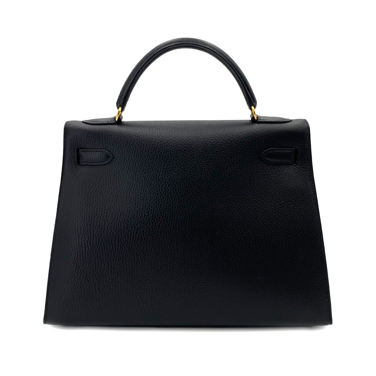 HERMES KELLY 32 SELLIER BLACK ARDENNES HAND SHOULDER BAG □B 90242962