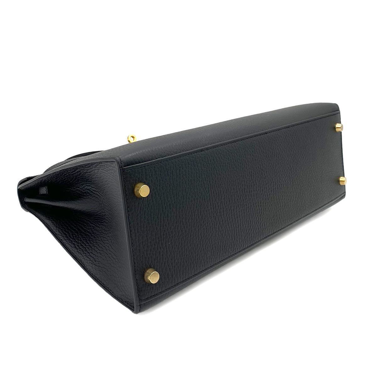HERMES KELLY 32 SELLIER BLACK ARDENNES HAND SHOULDER BAG □B 90242962