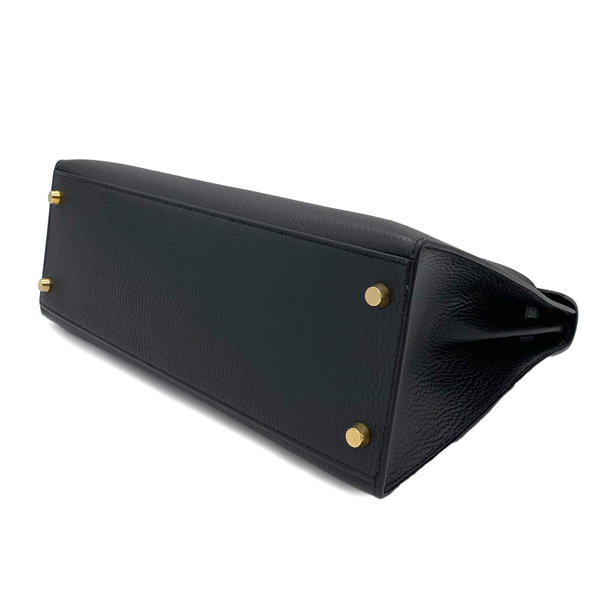 HERMES KELLY 32 SELLIER BLACK ARDENNES HAND SHOULDER BAG □B 90242962