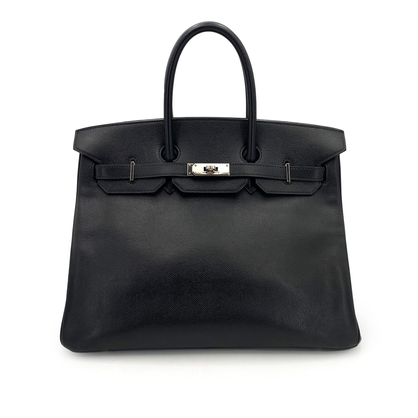 HERMES BIRKIN 35 BLACK EPSOM HAND BAG □H 90242964