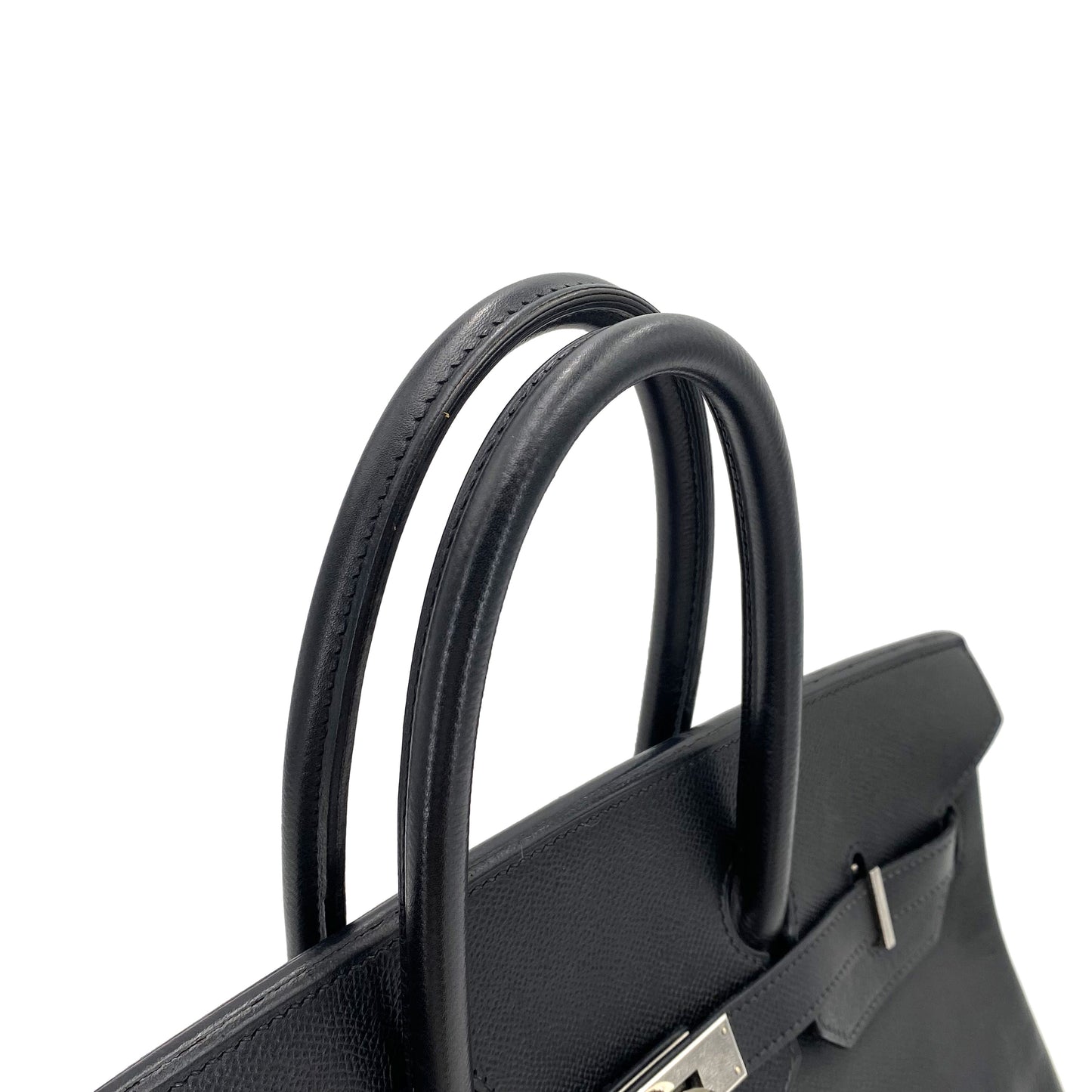 HERMES BIRKIN 35 BLACK EPSOM HAND BAG □H 90242964