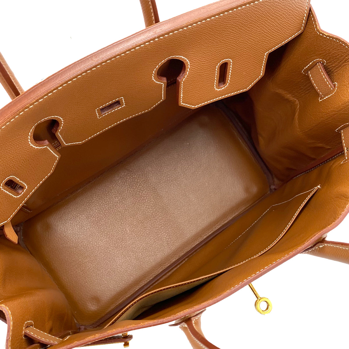 HERMES HAUT A COURROIES 32 GOLD COUCHEVEL HAND BAG □B 90242965