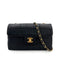 CHANEL VINTAGE CHOCOLATE BAR CHAIN SHOULDER BAG BLACK LAMB SKIN 90242972 - PURPOSE