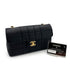 CHANEL VINTAGE CHOCOLATE BAR CHAIN SHOULDER BAG BLACK LAMB SKIN 90242972 - PURPOSE