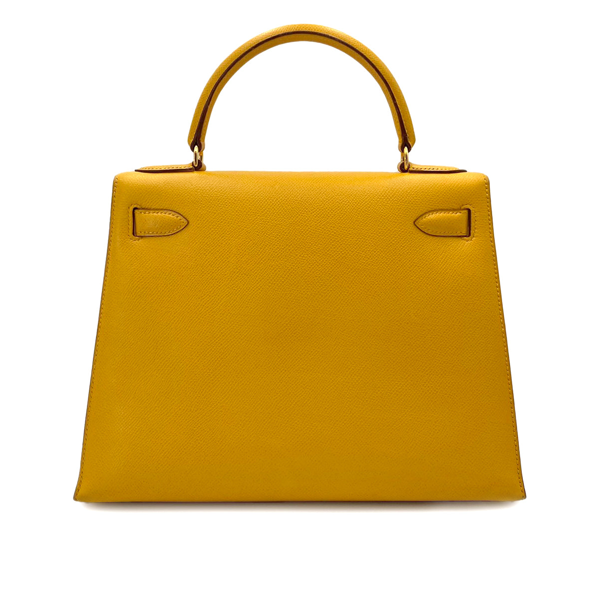 HERMES KELLY 28 SELLIER JAUNE COUCHEVEL HAND SHOULDER BAG 〇X 90242990
