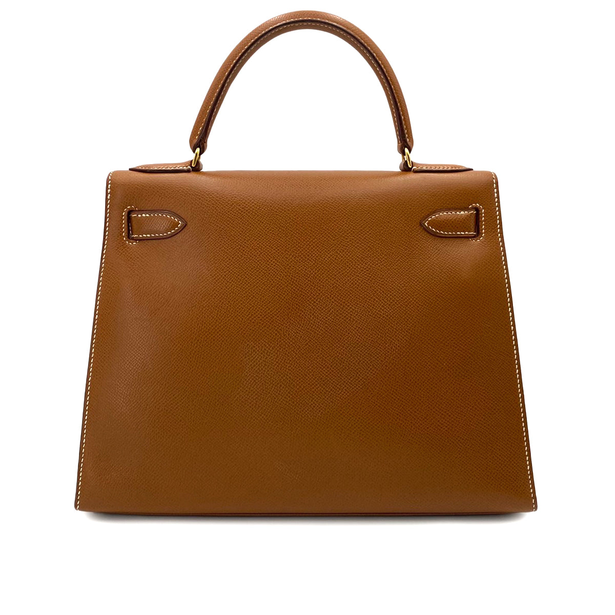 HERMES KELLY 28 SELLIER GOLD COUCHEVEL HAND SHOULDER BAG 〇U 90242991