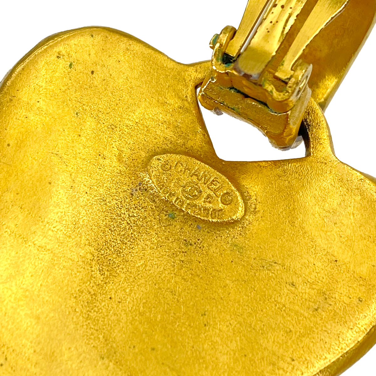 CHANEL VINTAGE EARRINGS HEART COCOMARK ACCESSORY 95P 90242993