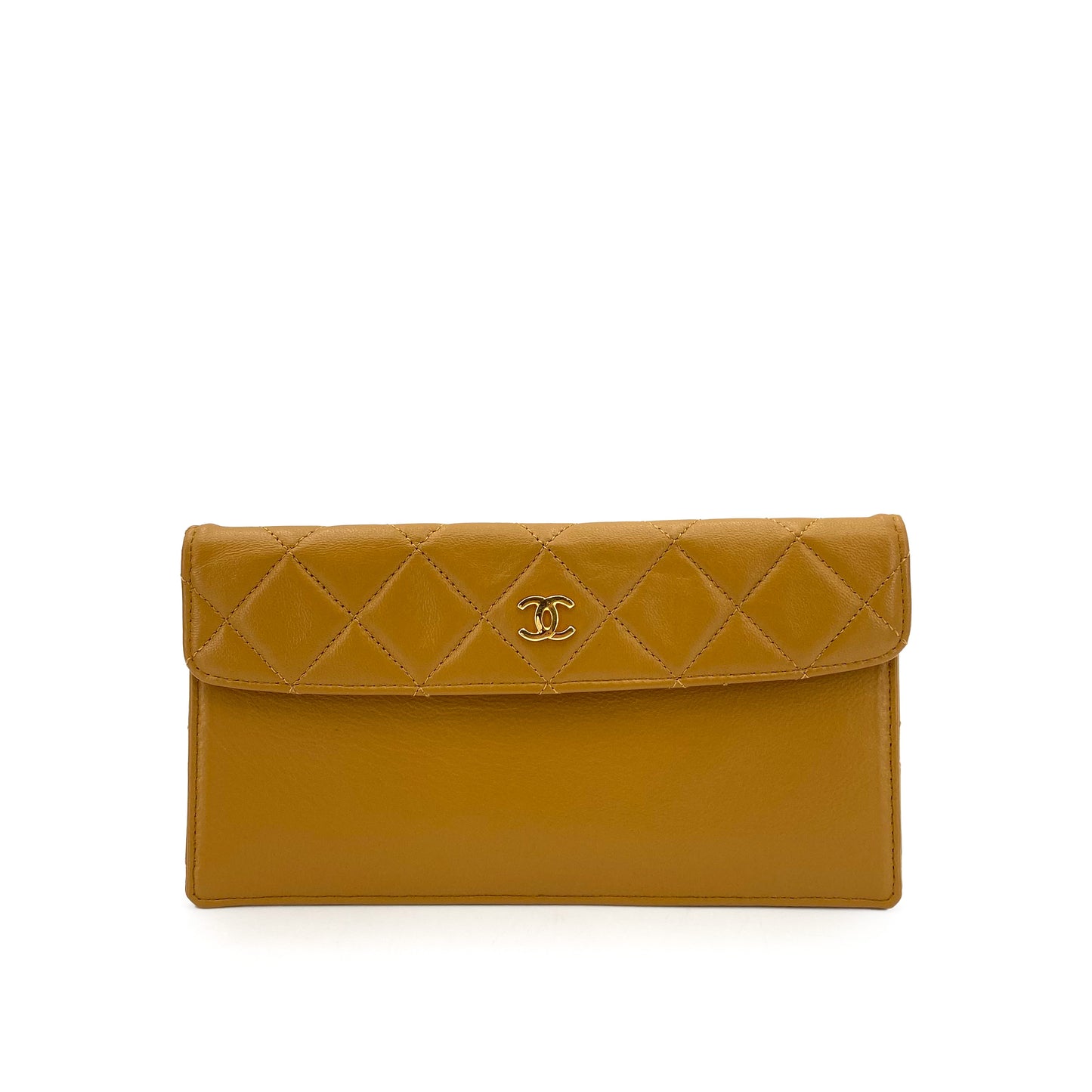 CHANEL VINTAGE MATELASSE CHAIN SHOULDER BAG BEIGE LAMB SKIN 90243198